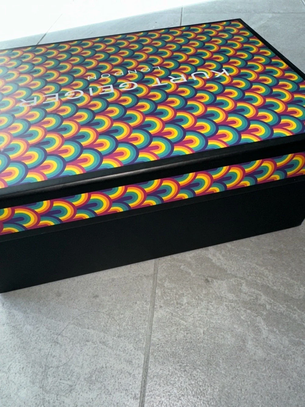 Kurt Geiger Multicolor Rainbow Pattern Decorative Box